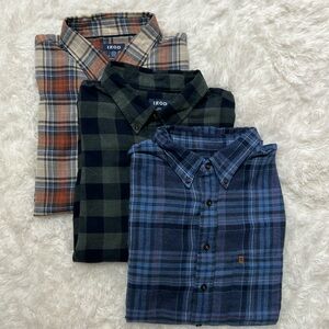 Izod set of 3 plaid flannel shirts